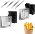 2Pcs Replacement Chopper Blade,1/4''&3/8''Commercial Vegetable Chopper Dicer Stainless Steel Blade and Pusher Block for Fruit Cutting Machine Tomato onion French Fries Cutter
