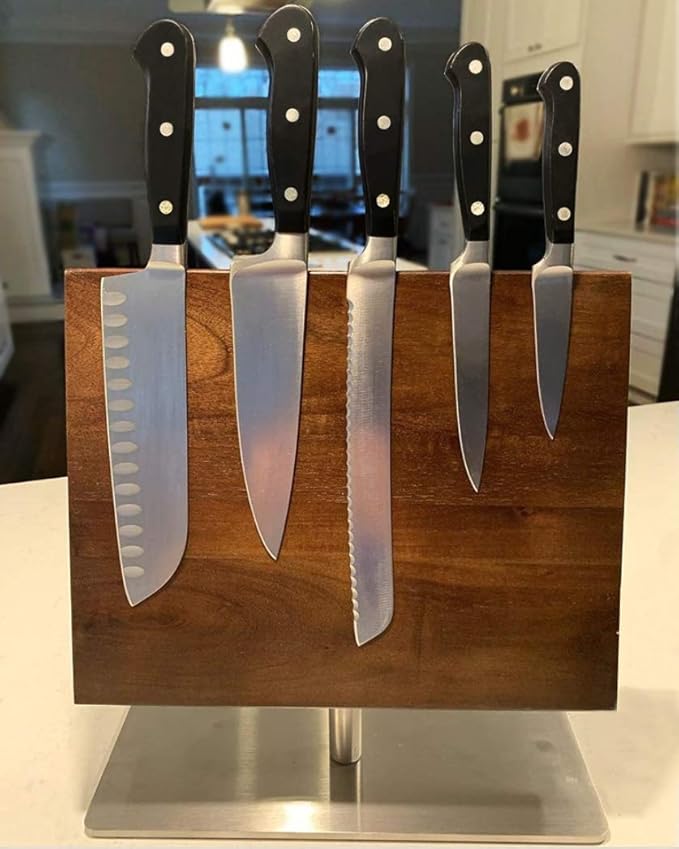 Mercer Culinary 6-Piece Renaissance Board Magnetic Knife Set, 11 3/8 x 9, Stainless Steel