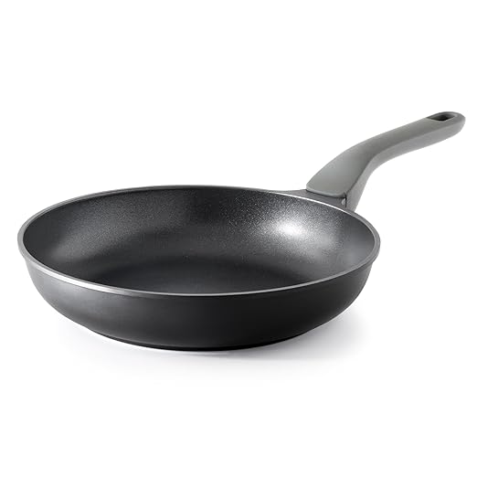 PRICUSIS Nonstick Frying Pan, 8/10/12 Inch Skillet with Stay Cool Handle, Fully Coated, Induction Compatible & Oven Safe, 100% Dishwasher Safe, PTFE & PFOA Free（10 Inch, Black Sesame）