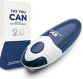 Kitchen Mama Auto 2.0 Electric Can Opener: Blade Opens Almost Any Can Pop or Soda Can - Automatic, Hands Free, Safe, Smooth Edge, Lid Remover, Battery Operated, Cordless, YES YOU CAN (Navy Blue)