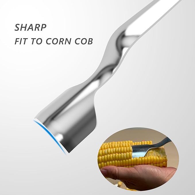 Stainless Steel Corn Peeler, Efficient Corn Cob Stripper & Thresher,Cob Remover Tool, Quickly Removes Kernels in Seconds, Essential Kitchen Gadget