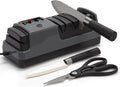 Professional 3-Stage Electric Knife Sharpener for Kitchen Knives, LCD Screen, 100% Diamond Abrasive, Adjustable Rotational Speed, Precision Angle Guides for All Kitchen Knives