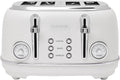 Haden Chelsea 4 Slice Wide Slot Toaster with Adjustable Browning Control, Ivory & Chrome