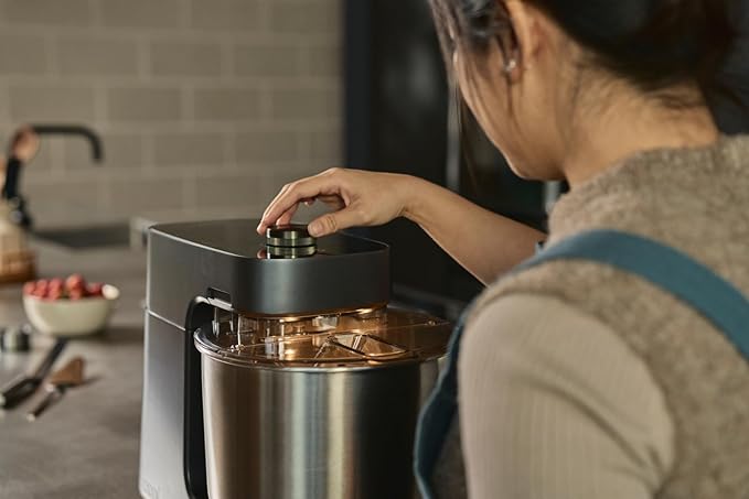 Ooni Halo Pro Spiral Mixer - Dough Stand Mixer with Attachments, 7.3 Quart Capacity and 58 Speed Settings - Charcoal Grey