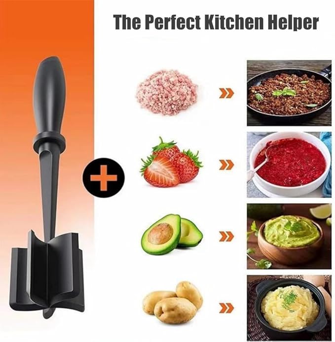 Ground Beef Chopper Tool, Meat Chopper, Hamburger Smasher Tool, Meat Masher Kitchen Tool, High Temperature Resistance, Scratch Resistant(2PC)