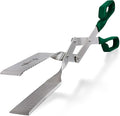 Shark BBQ Grill Tongs - 17 inch Green. Professional kitchen and outdoor grilling utensil. Long reach Barbeque Grilling Tongs. Ideal for steak, fish, burger, and sausage