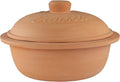 Reston Lloyd Eurita 4 Quart Terracotta Clay Non Stick Dutch Oven – Natural, Lead Cadmium‑Free, Oven & Microwave Safe, Rustic Slow-Cooker Pot Roasting & Casseroles, Healthy cooking with recipe guide