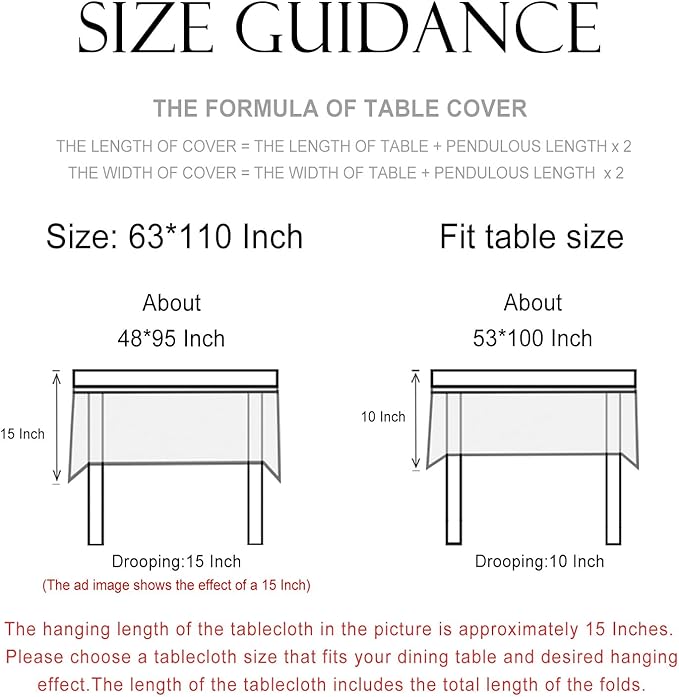 patdrea Designer Vintage Linen Rectangle Extra Long Table Cloth,Framhouse Oranges and Leaves Pattern French Tablecloth,Decor Cover for Kitchen Dining Christmas,Thanksgiving,63"x110"-Palladin a