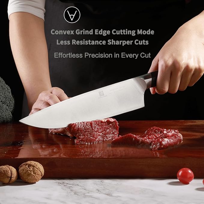 Chef Knife,8inch Damascus knife set,67-Layer High Carbon Stainless Steel Kitchen Knife,Professiona Sharp Cutting Knives with Ergonomic G10 Black Handle,Gift Box for Home and Kitchen Birthday Gift
