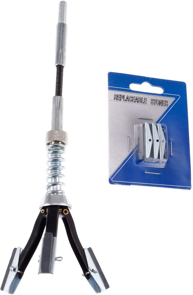 Engine Cylinder Hone Adjustable Deglazer 3/4" to 2-1/2" Diameter with 3-Piece 1-1/8" Long Stones 220 Grit