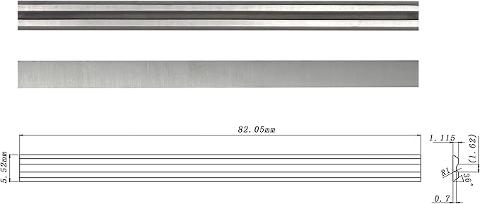 Paint Scraper Carbide Blades Double-Edged Reversible Replacement Blade (3-1/4"(82MM)) By LU&MN