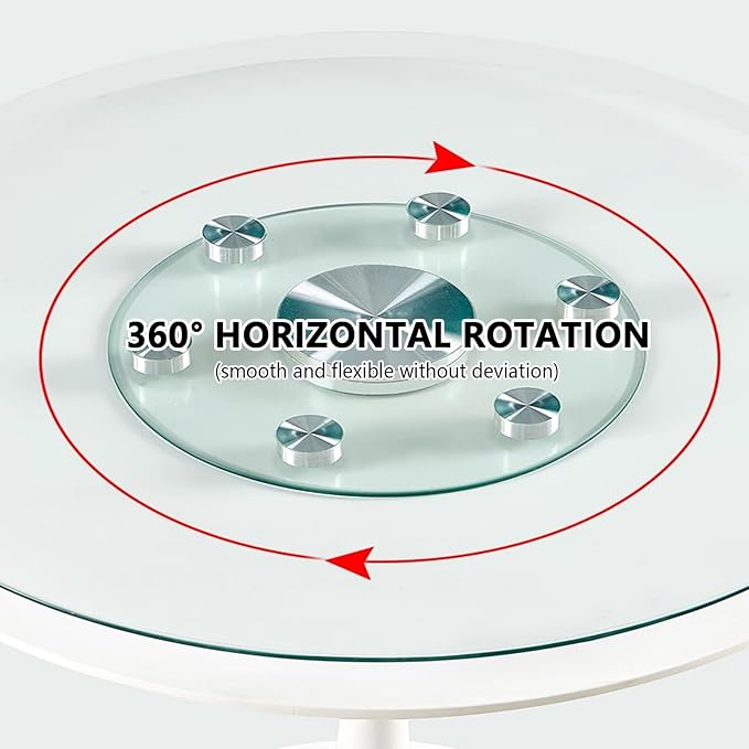 Restaurant Glass Rotating Centerpiece Tray, Commercial Cake Serving Lazy Susan Turntable, Rotating Serving Tray for Dining Table, Lazy Susan for Table top, for Home, Party, Hotel