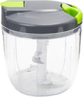 Manual Food Processors & Chopper with Cover and Handle, Manual Onion Chopper Slicer Cutter, Vegetable Chopper, Suitable for Garlic Carrots Onions Peppers Fruits Mincing.（900ML）