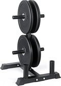 CAP Barbell 2-Inch Olympic Bumper Plate Weight Set with 6 Post Rack | 100-370 lbs | Multiple Options