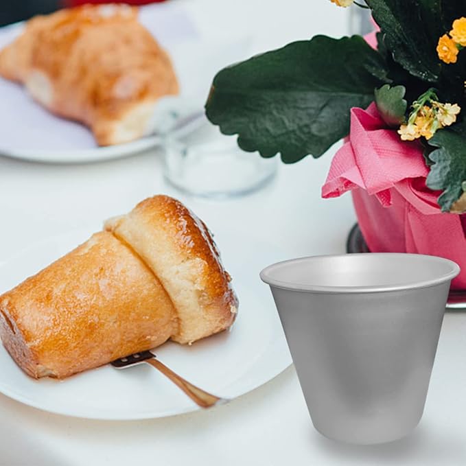 FRIGIIRE 12 Pieces Pudding Molds for Baking Single Muffin Tin Cupcake Tin Ramekins Cups Nonstick Souffle Darioles Mould Aluminum,3.15 inch Height