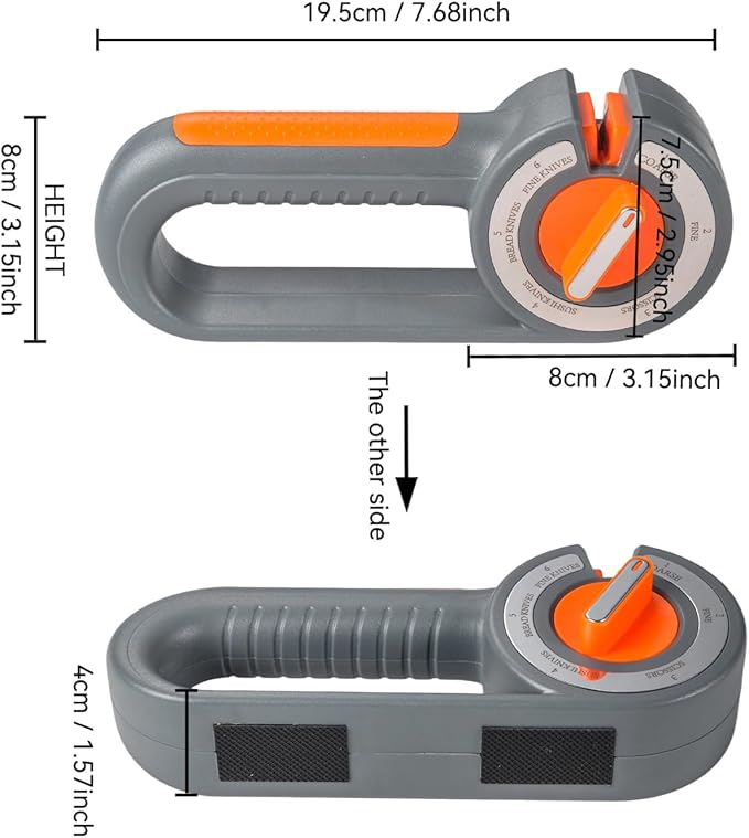 Kitchen Knife Sharpener, 6-in-1 Stage Pocket Knife Sharpeners, Manual Knife Sharpener with Ceramic Rods, Diamond Sand, Tungsten Steel Sheets, Chefs Choice Knife Sharpeners for Kitchen Knives