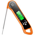 Meat Thermometer Digital, Instant Read Thermometer with Backlight, Calibration & Hold Function, Waterproof Food Thermometer for Kitchen and Outside, BBQ, Turkey, Candy, Liquids, Beef (Orange)