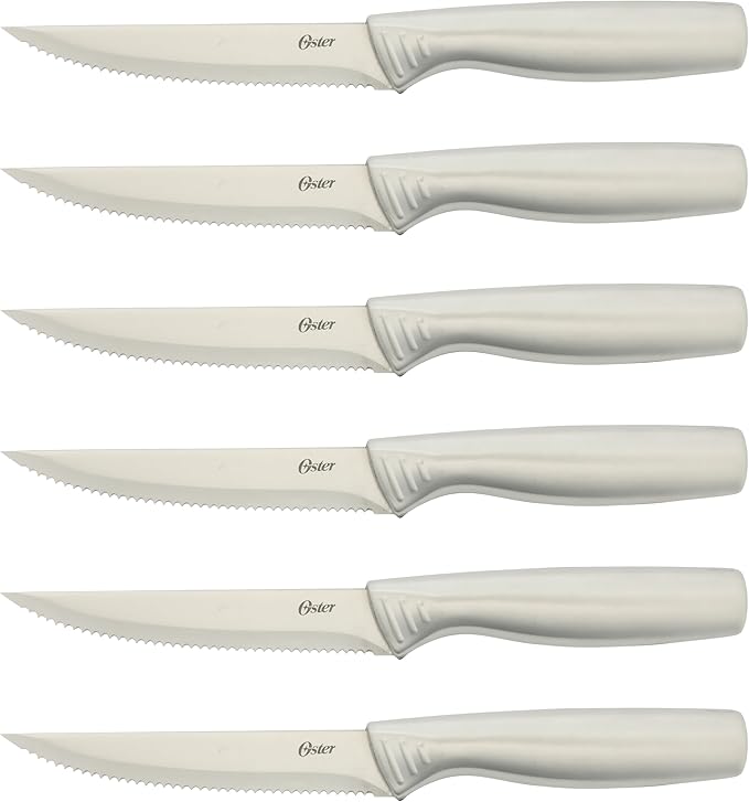 Oster Eckert 15 Piece High Carbon Stainless Steel Knife Block Set W/Wood Block - Cuchillos Para Cocina