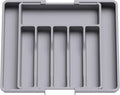 Lifewit Silverware Drawer Organizer, Expandable Utensil Tray for Kitchen, BPA Free Flatware and Cutlery Holder, Adjustable Plastic Storage for Spoons Forks Knives, Large, Grey