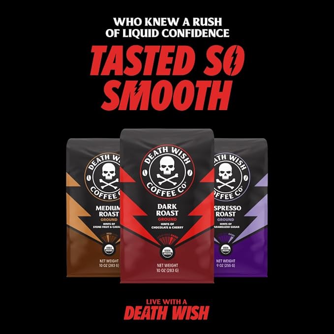 Death Wish Coffee - Single Serve Pods - Medium Roast - Made with USDA Certified Organic - 10 Count (Pack of 2)