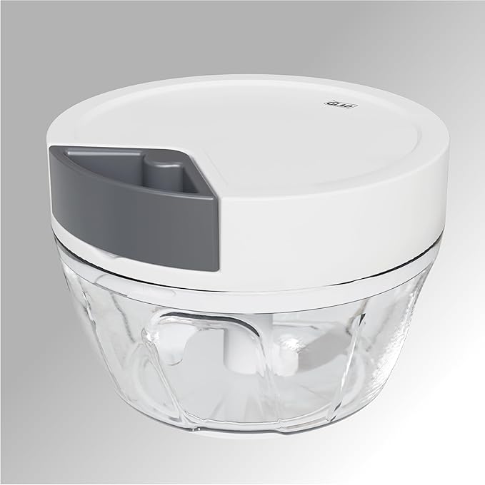 Glad Manual Pull Vegetable Chopper - Small Handheld Food Processor and Veggie Cutter with Pull String - Kitchen Cooking Tool for Meal Prep, 13.5oz (400mL)