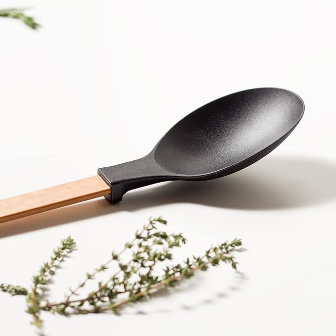 Gourmet Series Nylon Large Spoon-Natural Handle with Black Head