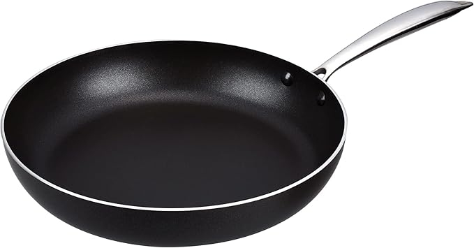 Vasconia Urban 12" Nonstick Frying Pan (Black) - Advanced Nonstick Coating Aluminum Skillet with Fast Cool Handle - Grill Oven Dishwasher Safe up to 475°F Cooking Pans for Most Stovetops