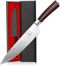 imarku Chef Knife - Pro Kitchen Knife 8 Inch Chef's Knives High Carbon Japanese SUS440A Stainless Steel Sharp Paring Knife with Ergonomic Handle, Red Handle, Christmas Gifts for Men and Women