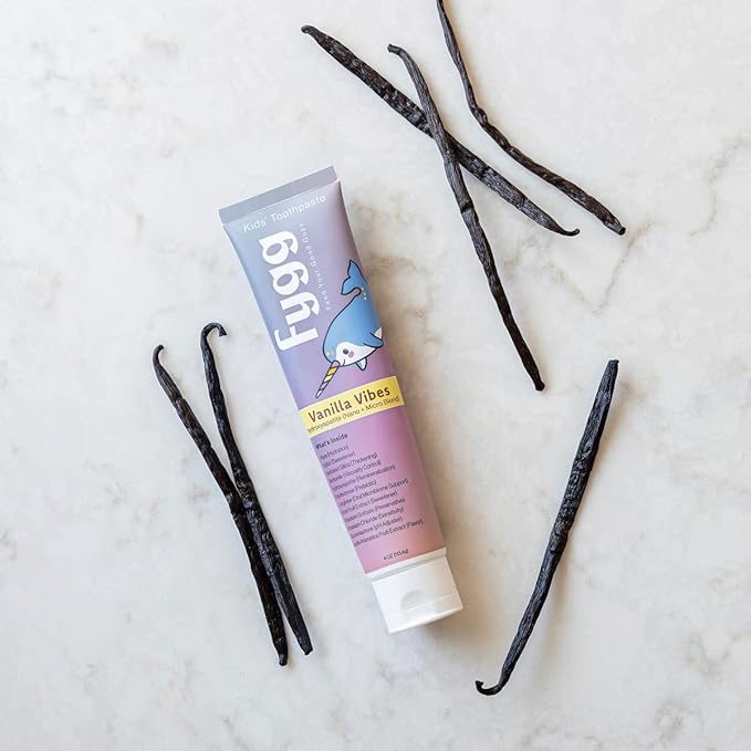 Fygg Nano Hydroxyapatite Toothpaste (Vanillia Vibes) | Vanilla Tooth Paste with Prebiotics (4 Oz) | Natural & Fluoride-Free | Proprietary Enamel Remineralizing & Repair | Dentist Formulated