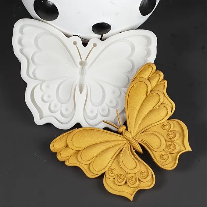 1Pcs Butterfly Silicone Mold, Chocolate Fondant Molds Butterfly Resin Mold for Home Baking Cake Decoration Cupcake Topping Candy Biscuit Flower Paste Modeling Clay Resin Crafts Wax Plaster