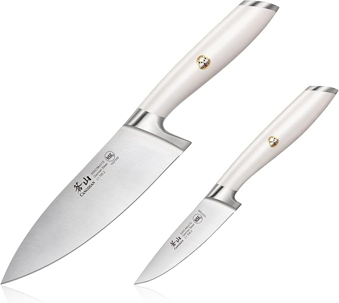 Cangshan L1 Series 2-Piece Starter Knife Set, Forged German Steel, White, 1027501