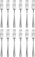 Artaste Rain II Forged 18/10 Stainless Steel (Silver (Set of 12), Dinner Fork (8.25-Inch))