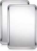 Baking Sheet, Cookie Sheet, Stainless Steel Baking Pan, 2 Piece-19.6''x 13.8'' x 1.2'', Large Sheet Pan for Oven, Baking Tray for Baking&Roasting, Nonstick&Nontoxic&Easy Clean