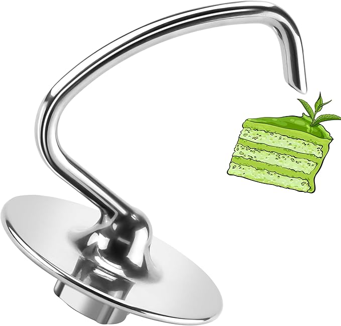 𝐒𝐭𝐚𝐢𝐧𝐥𝐞𝐬𝐬 𝐒𝐭𝐞𝐞𝐥 𝐊𝟒𝟓𝐃𝐇 Bread Dough Hook 4.5/5.0 QT kitchen mixer attachment,Bread Dough Hook K45DH Replacement for K45 K45SS KSM90 KSM150 KSM5 KSM500 Maker Attachment- by MIFLUS