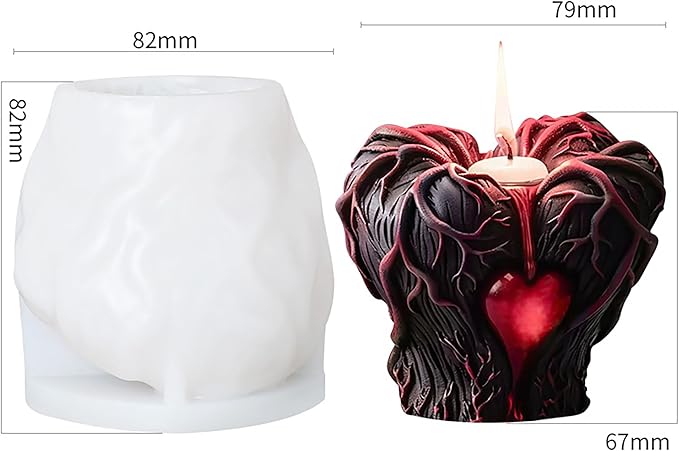 Claw Hand Skull & Ghost Candle Mold - Resin Casting & Candle Making Molds - Silicone 3D Animal Molds for Home Decor