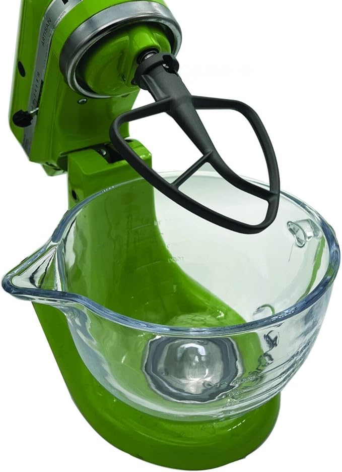 4.8 L 4.5 and 5 Quart aluminium TILT-HEAD FLEX EDGE BEATER ，Compatible with Kitchenaid stand mixer models K45SS, KSM75, KSM95, KSM150PS, KSM152PS and KSM155GB. (4.5-5 Quart)