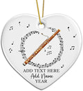 Customized Text Name & Year Bassoon Christmas Ornament, Bassoon Musical Instrument Ceramic Ornament for Xmas Tree, Personalized Music Lover Christmas Tree Ornaments 2025, Gift for Bassoonist