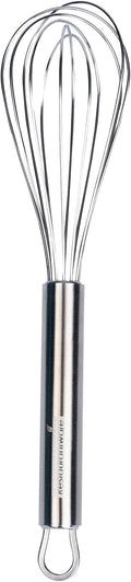 Restaurantware-German Standard 8.5 Inch French Whisk, 1 Dishwashable Kitchen Wire Whisk - Ergonomic Handle, Durable, Stainless Steel French Whip, For Blending, Stirring, Mixing Of Ingredients