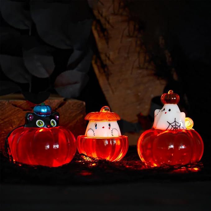 2Pcs Halloween Resin Silicone Mold, Ghost Pumpkin Epoxy Silicone Molds for Resin Casting Party Autumn Decor (Halloween A)