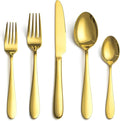 40 Piece Gold Silverware Set Service for 8, EIUBUIE Premium Stainless Steel Gold flatware Cutlery Sets, Mirror Polished Modern Kitchen Eating Utensils Sets Include Spoons Forks Knives