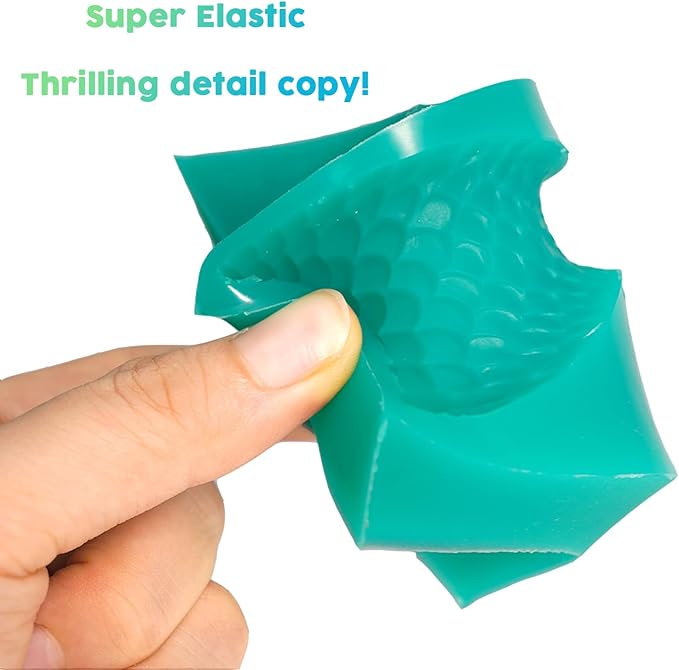 BBDINO Silicone Mold Making Kit - Super Elastic Silicon for Mold-Making 2 Gallons - Platinum Grade 1A:1B Mixing- Ideal for Resin/Silicone/Soap Molds Casting Jade Green