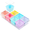Gemice BPA-Free Silicone Freezer Molds with Base, Individual 8-Pack 1-Cup Portion Soup Cubes Freezer Tray with Lids for Food Storage, Oven & Dishwasher Safe, Silicone Freezer Containers for Meal Prep