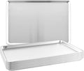 TENUP 6 Pack Aluminum Full Sheet Pan, 26" x 18" Heavy Duty Commercial Baking Tray Reinforced Rim, Warp-Resistant Rust-Free