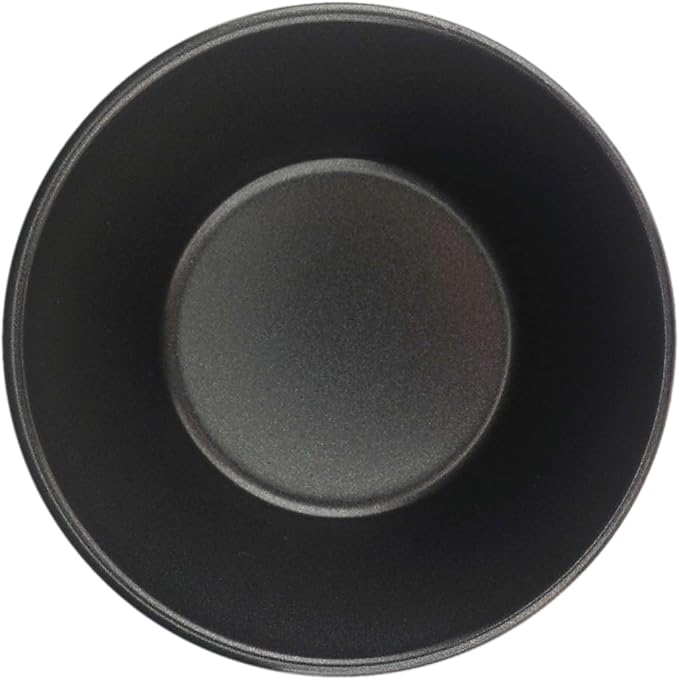 3 Inch Tart Pan, Carbon Steel Pastel De Nata Tins, Nonstick Egg Tart Molds, Mini Round Quiche and Pie Pan for Tartlet, Cupcake, Pudding, Muffin Baking - 8Pcs, Black