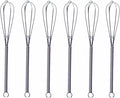 6 Pcs Small Wire Whisks 7 Inches Mini Stainless Steel Whisks for Cooking Kitchen