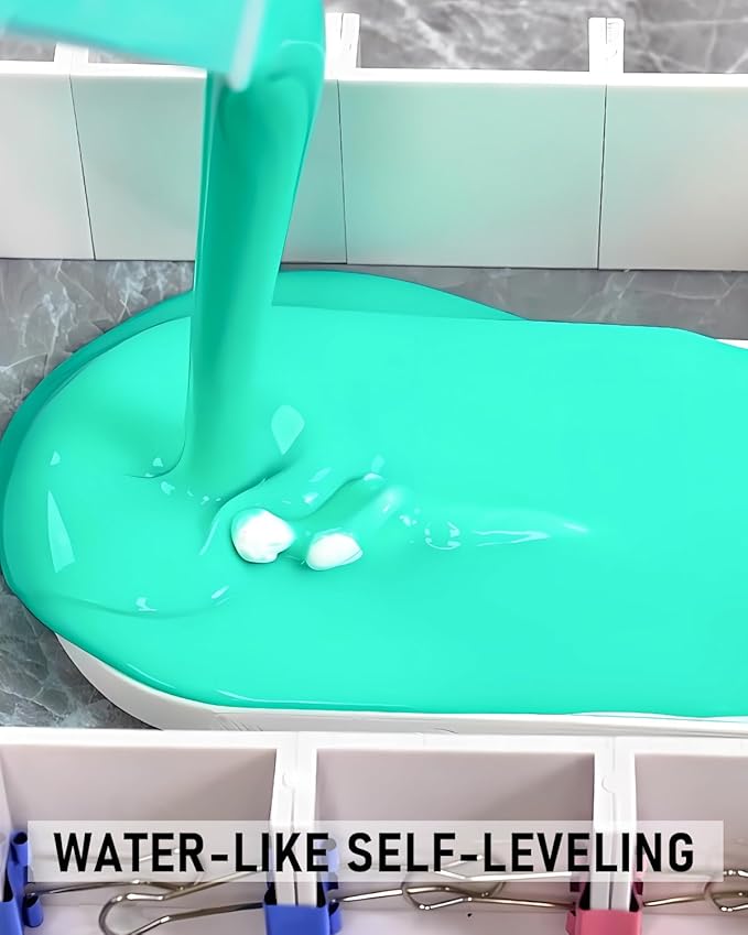 Nicpro 170oz Silicone Mold Making Kit, 20A Platinum Liquid Silicone Rubber, Jade Green Flexible, Silicone Molds Maker Mix Ratio 1:1 for Casting 3D Resins Molds DIY with 2PCS Molds Housing, Mixing Cups