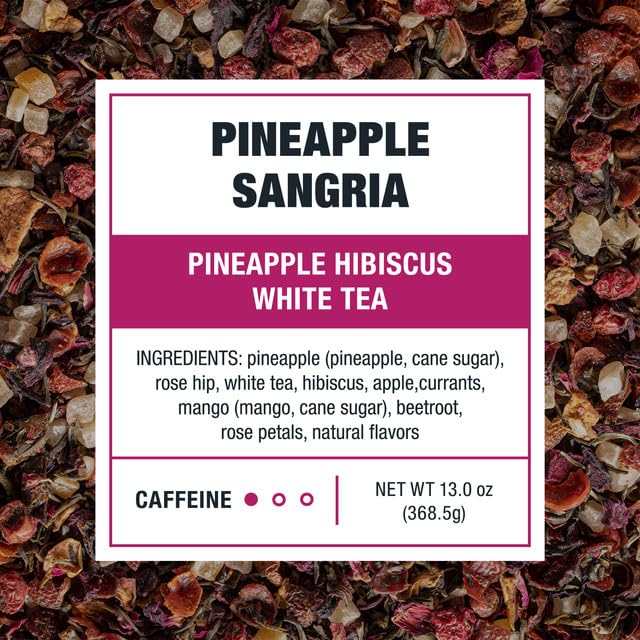 Tiesta Tea - Pineapple Sangria Cold Brew, Loose Leaf, Premium Low Caffeinated Iced Blend, 10 Packets, Brews One 64oz Pitcher
