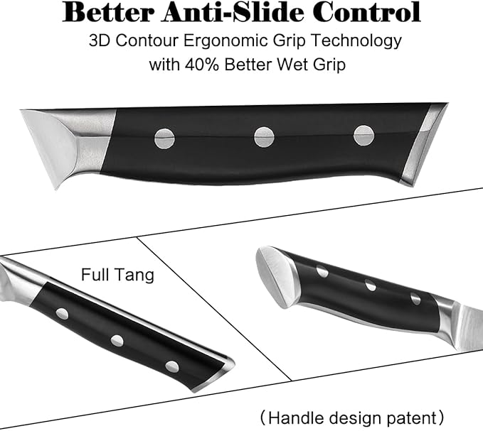 8 Inch Bread Knife Home Cooking Chef Gifts for Women Men: A Wide Wavy Edge Serrated Knife with an Upgraded Stainless Steel Razor Sharp Black Handle - for Delicious Homemade Bread, Bagels, and Cake.