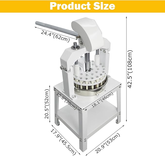 TECHTONGDA Commercial Dough Divider Rounder Machine Manual 18PCS Dough Cutter Hand Press Bread Bakery Dough Dividing Machine
