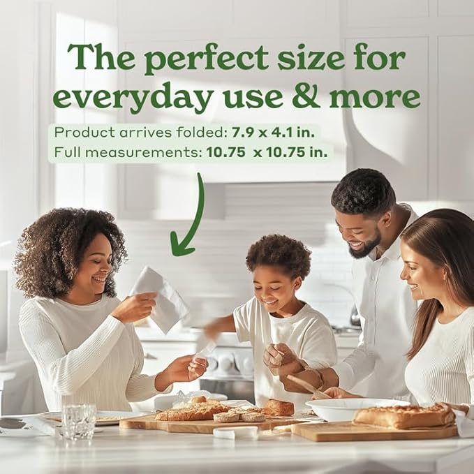 Caboo Tree Free Napkins, 4 Packs of 250, 1000 Total Napkins, Sustainable & Disposable Kitchen Napkin